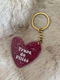 PORTE-CLES PAILLETTES "TRUCS DE FILLES" Chic et Paillettes