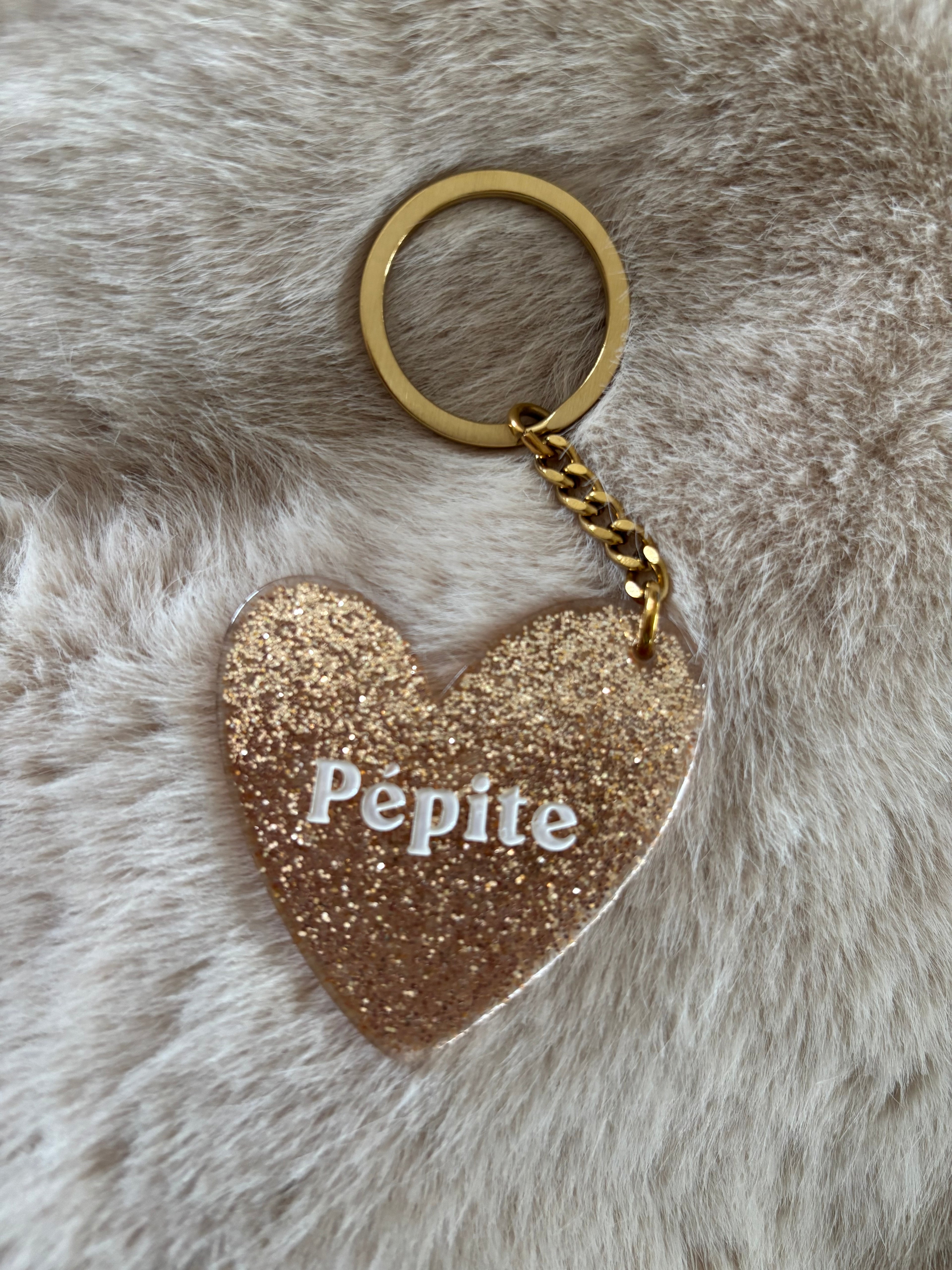 PORTE-CLES PAILLETTES "PEPITE" Chic et Paillettes
