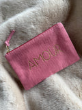POCHETTE AMOUR VIEUX ROSE Chic et Paillettes