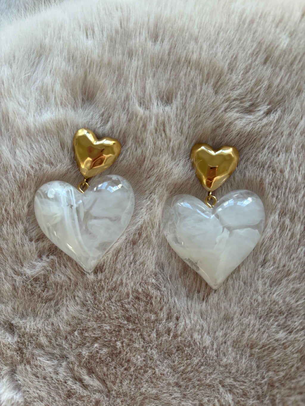 BOUCLES D'OREILLES COEUR Chic et Paillettes