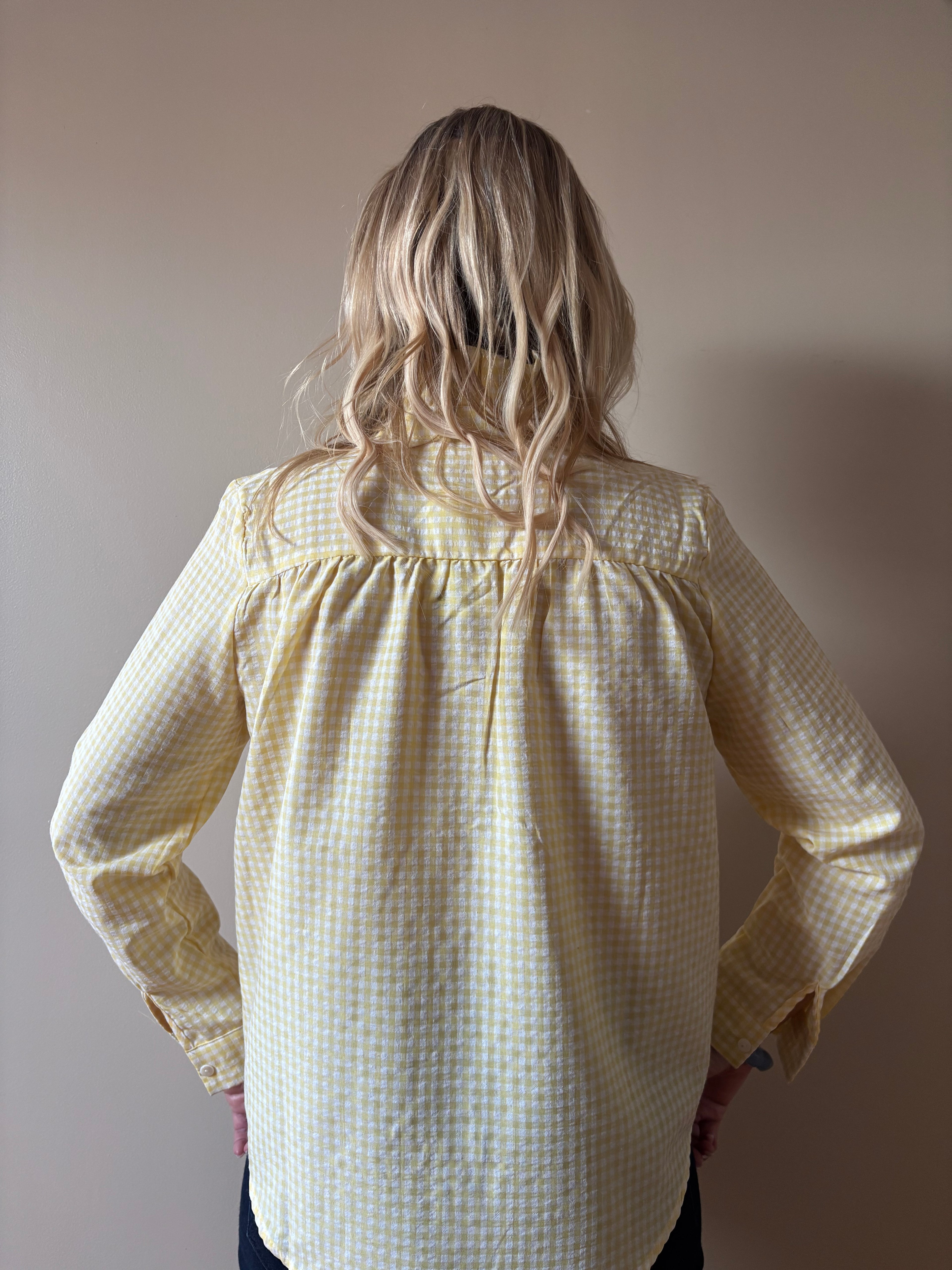 CHEMISE JAUNE VICHY Chic et Paillettes
