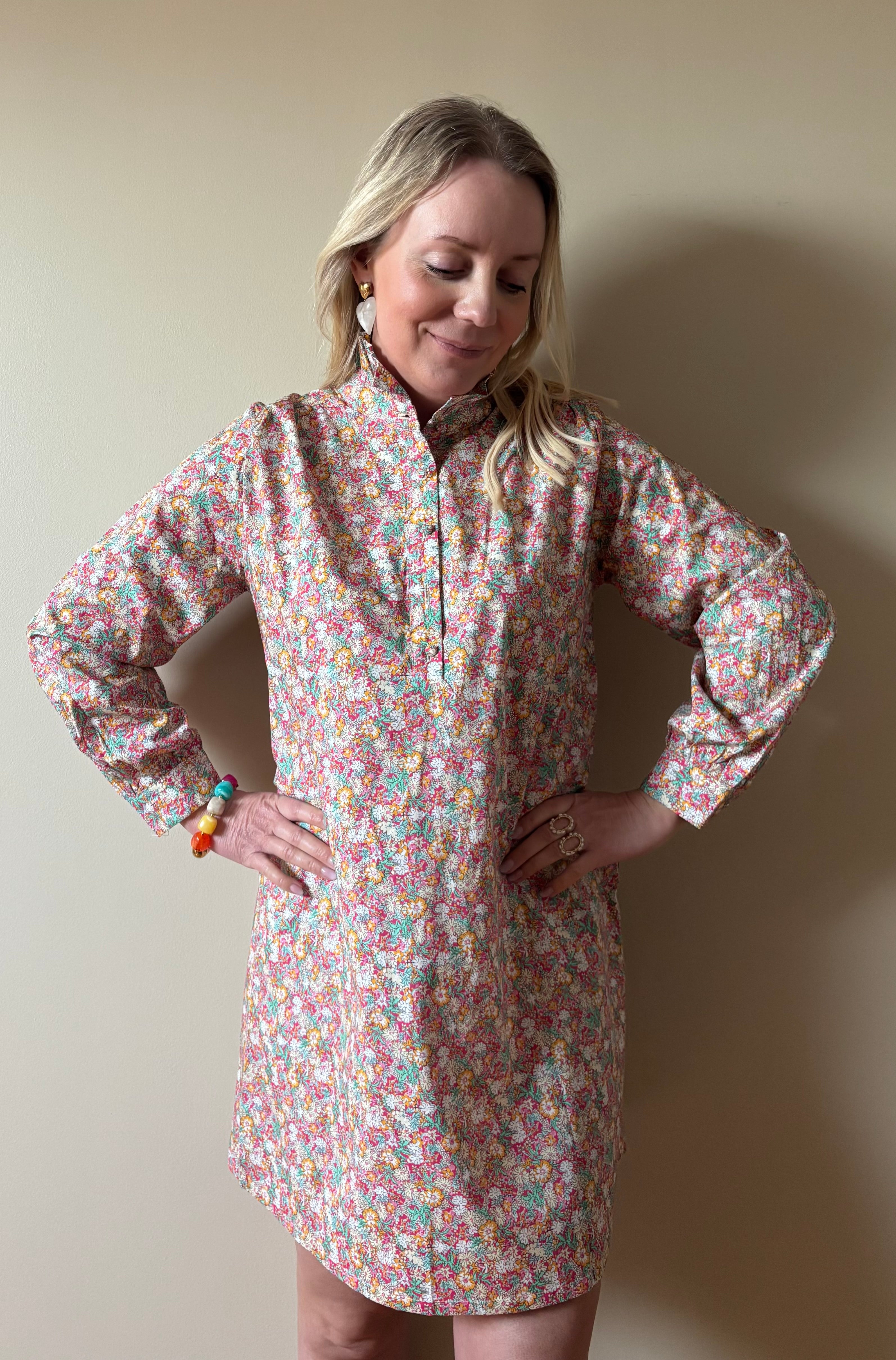 ROBE FLEURIE EUGENIE Chic et Paillettes