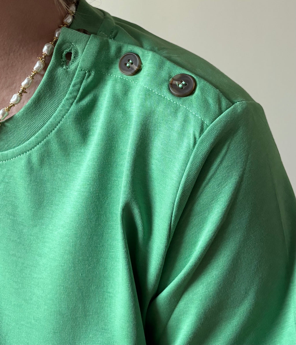 T-SHIRT VERT JULIE Chic et Paillettes