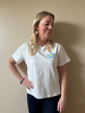 T-SHIRT FLEUR CLEOME Chic et Paillettes