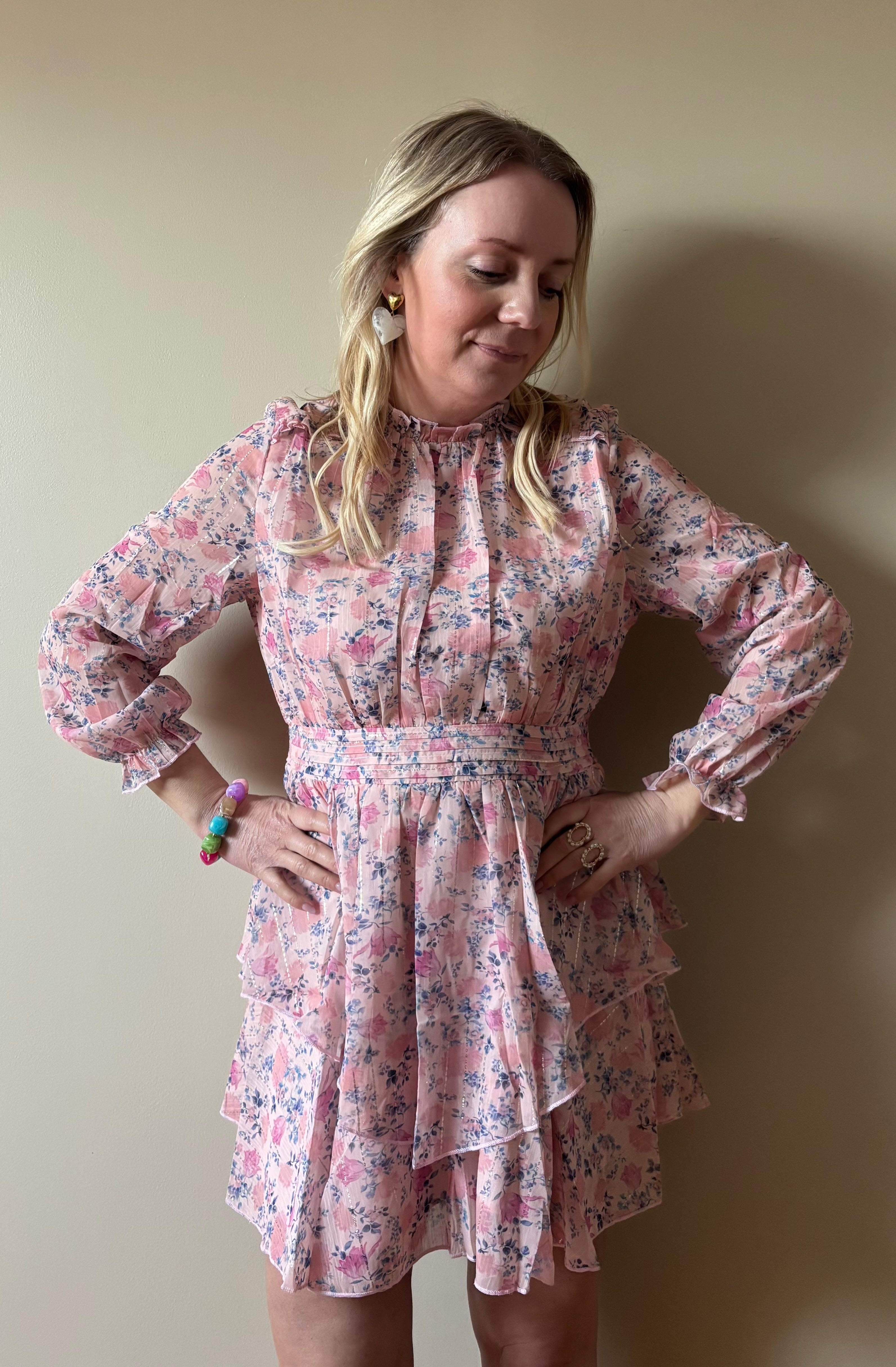 ROBE FLEURIE CHARLOTTE Chic et Paillettes