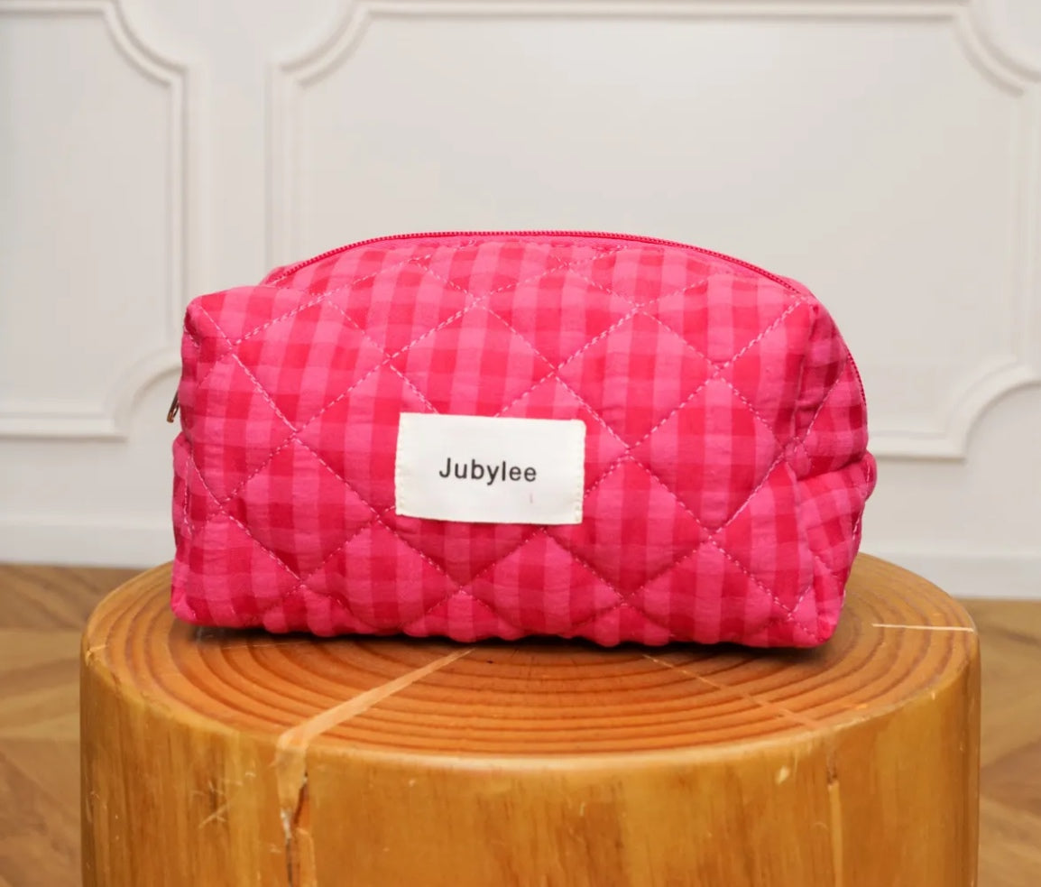TROUSSE VICHY FUCHSIA Chic et Paillettes