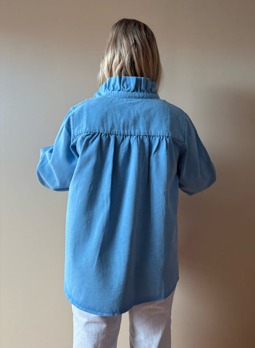 SURCHEMISE ODETTE BLEUE Chic et Paillettes