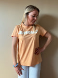 T-SHIRT ORANGE AMOUR Chic et Paillettes