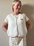 GILET ECRU ZOE Chic et Paillettes