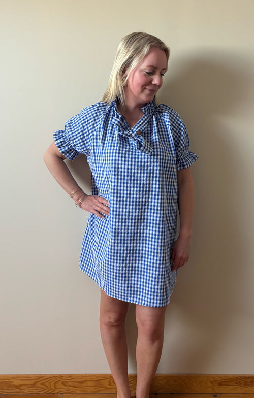ROBE BLEUE MARIA Chic et Paillettes