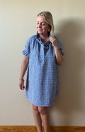 ROBE BLEUE MARIA Chic et Paillettes