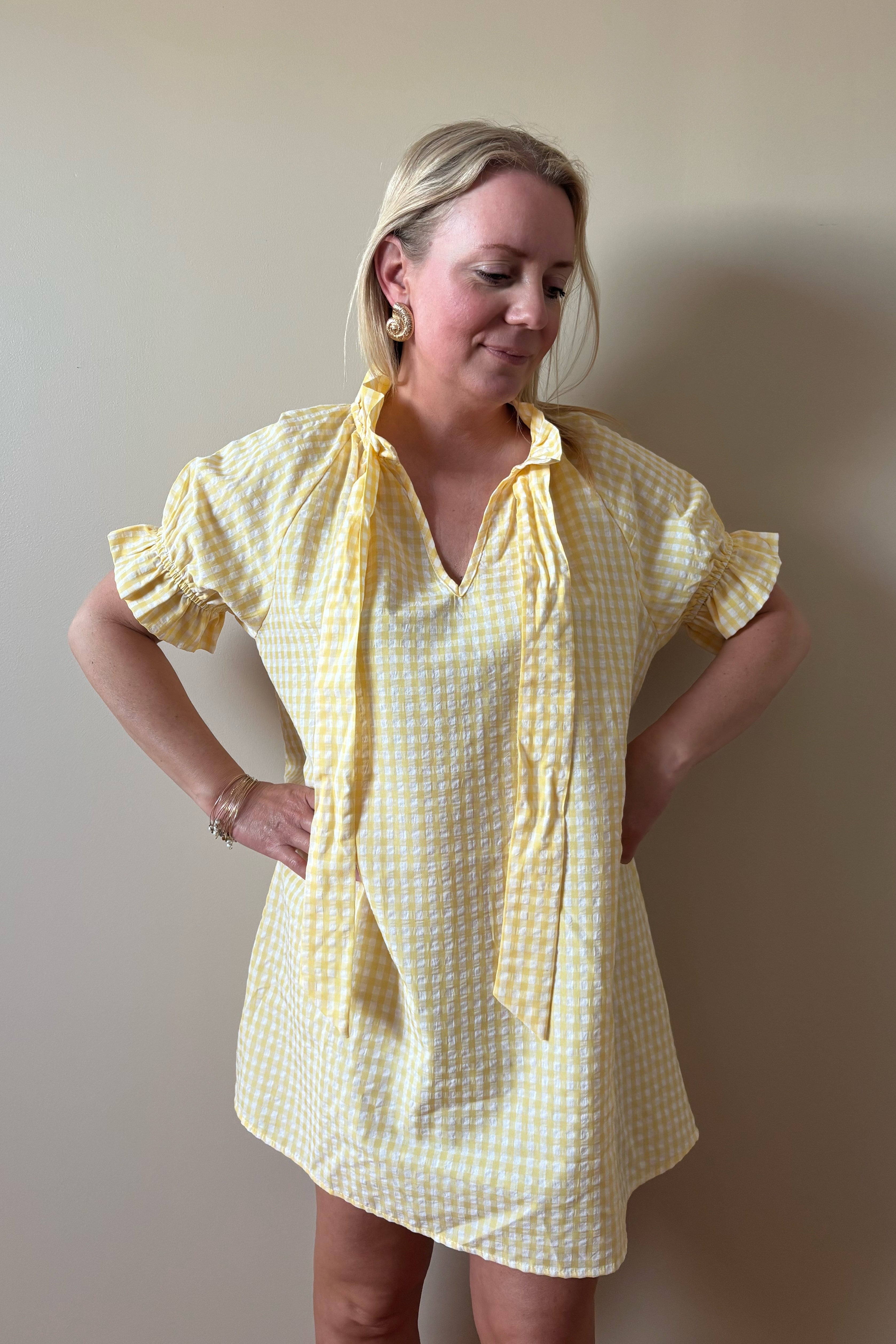 ROBE JAUNE MARIA Chic et Paillettes