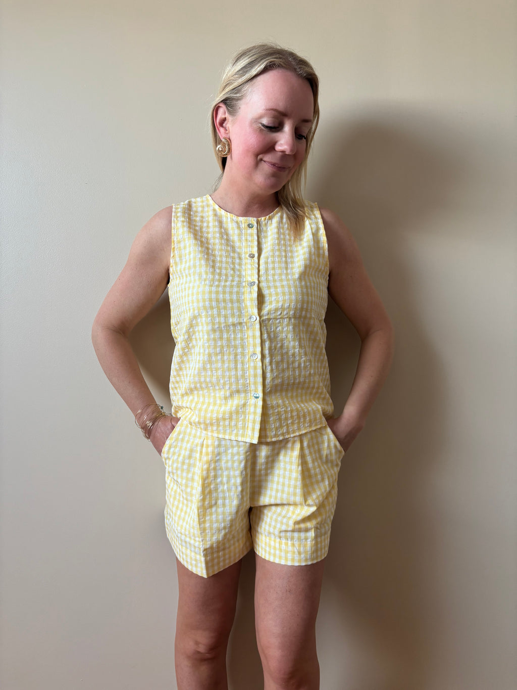 TOP HONORE JAUNE Chic et Paillettes