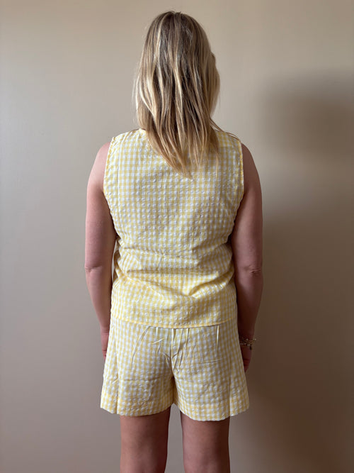 TOP HONORE JAUNE Chic et Paillettes